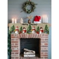 thumbnail image 6 of Christmas Snowman Mantel Scarf Fireplace Decorations for Living Room, Brown Winter Snowflake Xmas Pine Tree Fireplace Mantel Scarf Cover Runner for Halloween/Thanksgiving/Christmas Decor 70"x17", 6 of 6