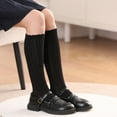 thumbnail image 2 of Hpapadks Boys Socks School Solid Color Knee High Warm Comfortable Stockings Socks Black 11-13 Years, 2 of 5