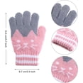 thumbnail image 4 of Guantes de invierno JAMW para niños 2 pares colores negro y rosa, 4 of 5