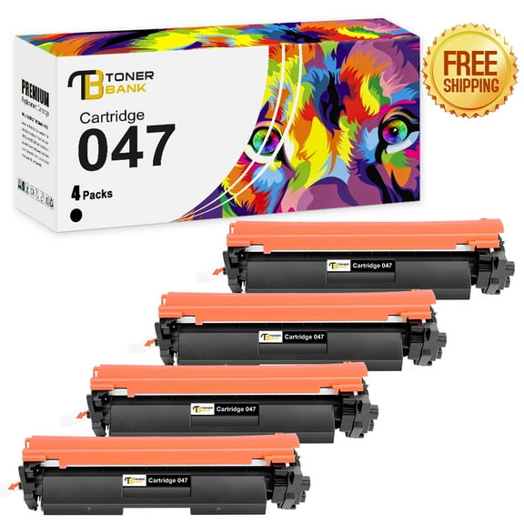 Toner Bank 047 Black Toner Cartridge Compatible for Canon 047 Cartridge 047 CRG047 CRG-047 ImageCLASS MF113W LBP113W i-SENSYS MF113W LBP113W 4-Pack