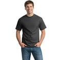 thumbnail image 3 of Hanes Premium Tagless T's In Charcoal Heather - Small, 3 of 5