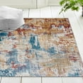 thumbnail image 6 of ReaLife Rugs Machine Washable Area Rug - Living Room Bedroom Bathroom Kitchen Entryway Office - Padded Low Pile Stain Resistant Premium - Modern Abstract Colorful - ASA - Red Blue 5' x 7', 6 of 10