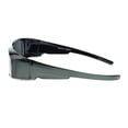 thumbnail image 4 of Womens Rhinestone Rectangular Polarized Fit Over Glasses Sunglasses Grey Black, 4 of 4