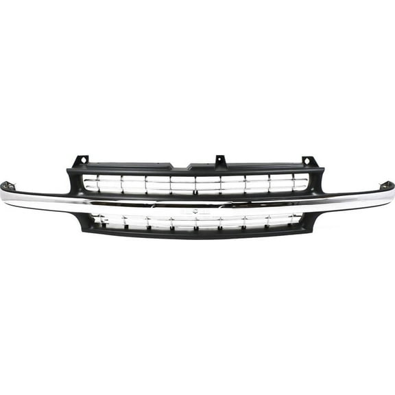 Grille Assembly Chrome For 1999-2002 Chevy Silverado 1500 / 00-06 Suburban Tahoe