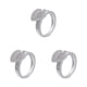 thumbnail image 3 of Qarigey Anillo de dedo abierto con anillo de plata ajustable único para mujer, anillo con colgante de corazón, anillo ajustable de oro blanco Type1 NO1, 3 of 6