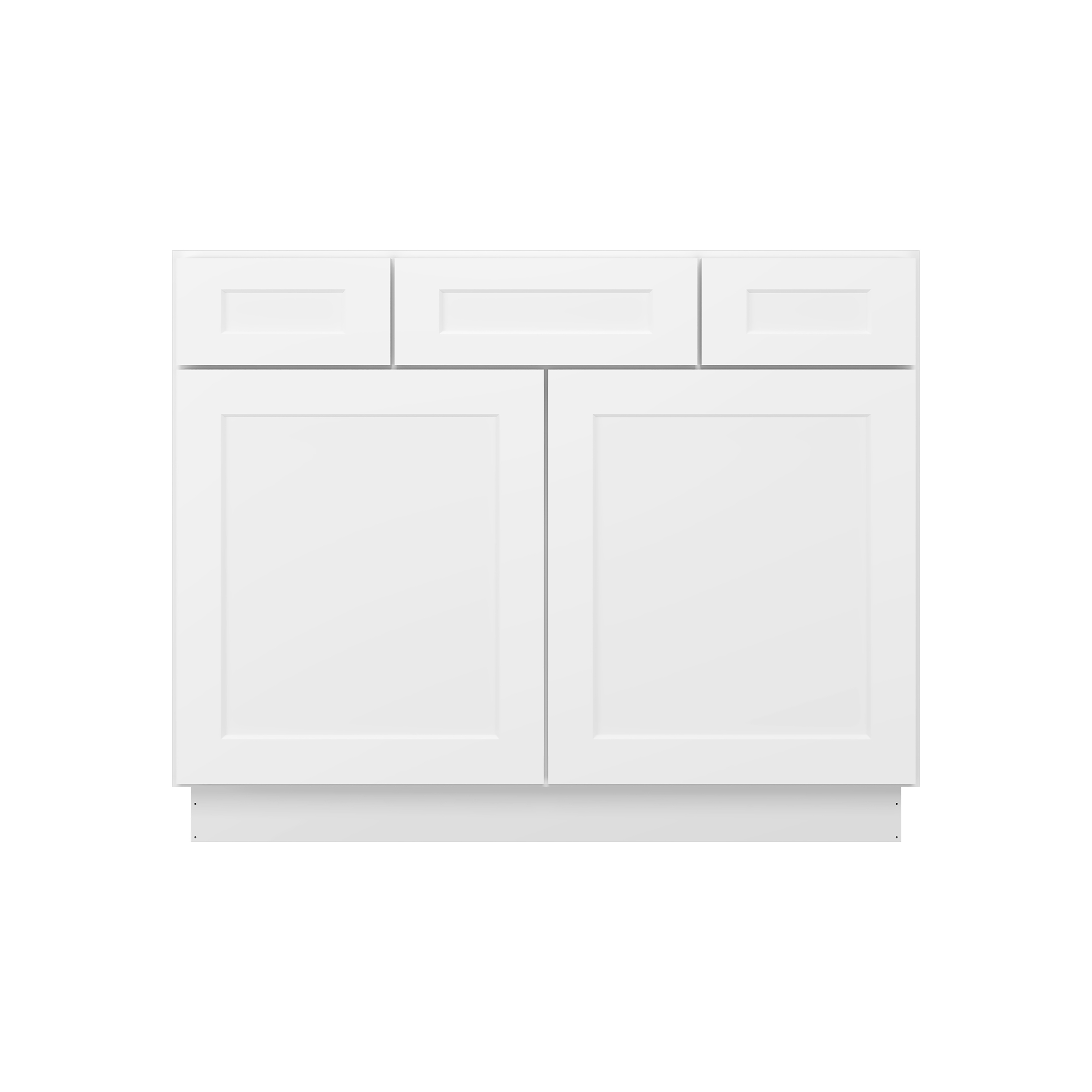 Furinno 2-Drawer Shaker Bath Vanity Cabinet without Top, Ready to Assemble, 21 D x 42 W x 34.5 H, White