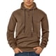 thumbnail image 3 of MHFRRA Sudadera con Capucha de Manga Larga para Hombre, Estilo Informal, Deportivo, Holgado, de Color Liso Café, 3 of 8