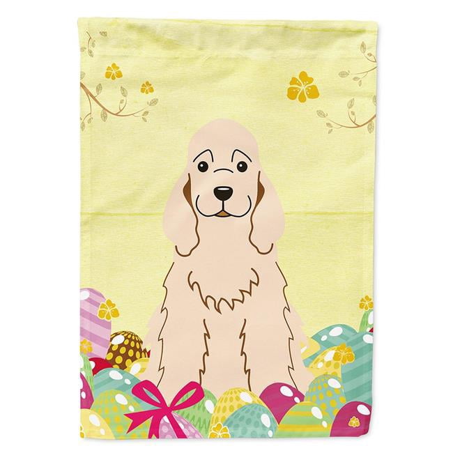 Carolines Treasures BB6094GF Easter Eggs Cocker Spaniel Buff Jardin Taille Drapeau