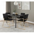 thumbnail image 2 of LumiSource Gold Steel, Black Velvet Dutchess Dining Chair - Set of 2, 2 of 5