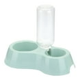 thumbnail image 1 of TIELUTT 2 in 1 Double Cats Dogs Bowls Automatic Waterer Bottle Drinker Dish Feeder Water and Food Bowl Set for Watering Rabbit Cat Storage Chem C3000 Camera Pet Feeder Cat Feeder Cat Wet Food Feeder, 1 of 3