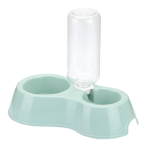 2 En 1: Comederos Dobles Para Gatos Y Perros, Botella Automática Para Beber, Plato Para Comer, Juego De Comederos Y Bebederos Para Conejos Y Gatitos, Azul, Gris Y Verde.