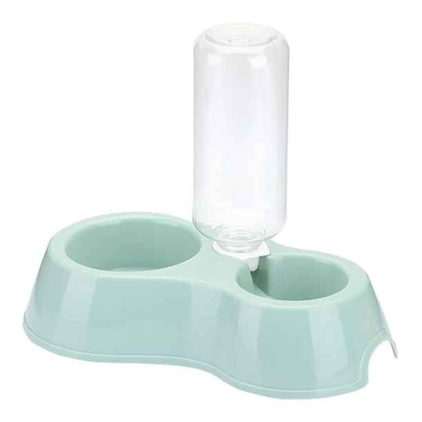2 En 1: Comederos Dobles Para Gatos Y Perros, Botella Automática Para Beber, Plato Para Comer, Juego De Comederos Y Bebederos Para Conejos Y Gatitos, Azul, Gris Y Verde.