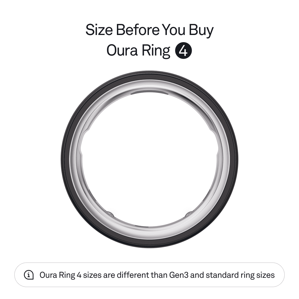 Oura Ring 4, Stealth, Size 14, Smart Wearable, Sleep, Fitness & Heart Rate Tracker, 8-Day Battery (Size Before You Buy)
