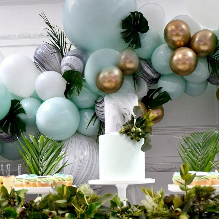Gold Flower Arrangement Material Artificial Palm Leaf Plastic Plants Leaf  Wedding Decoration Birthday Party Home Decor