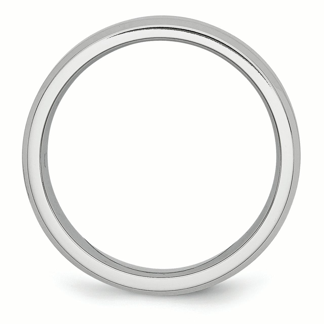 Primal Steel Cobalt Beveled Edge Satin 6mm Band