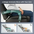 thumbnail image 5 of Office Chair with Retractable Footrest, Ergonomic High Back Design Executive Computer Desk Chair with Removable Lumbar Pillow,90-145°Reclining Thick Bonded Leather for Home Office Work,Black, 5 of 12