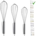 thumbnail image 4 of ReaNea Whisk Set Pack of 3 Stainless Steel 8" 10" 12" Whisks for Cooking, Beater, Kitchen Wire Wisk, 4 of 7