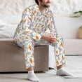 thumbnail image 7 of Salouo Cute Rabbit Print Button-Front Long Sleeve Pajama Set for Men, Soft 2Pjs Men's Long Sleeve Sleepwear-Small, 7 of 7