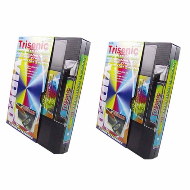 2 PACK Head Cleaning Video Tape Cassette VHS VCR Player Recorder Wet