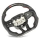 thumbnail image 3 of Volante de fondo plano, volante de carreras de fibra de carbono seco forjado, volante de automóvil, diseño exquisito, 3 of 9