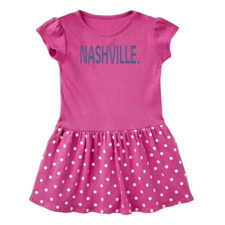 

Inktastic Nashville in Light Blue Text Gift Baby Girl Dress