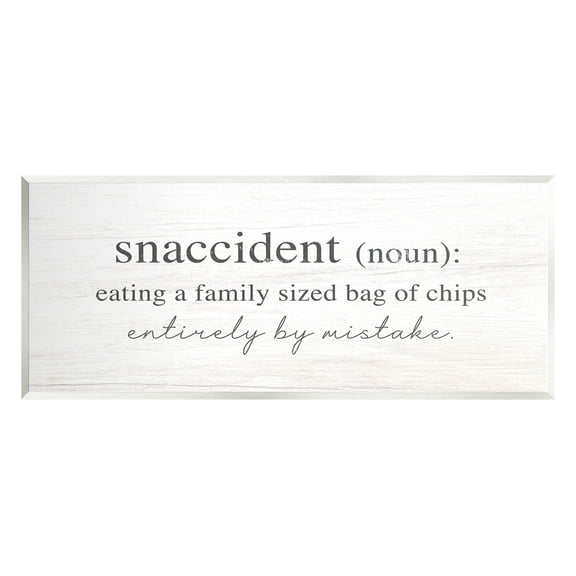 Stupell Industries Snaccident Definition Funny Kitchen Graphic Art Unframed Art Print Wall Art, Design by Lil' Rue