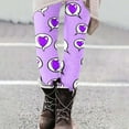thumbnail image 5 of Feancey Sales of The Day Lightning Sales Valentines Day High Waisted Leggings for Women No Front Seam Heart Print Yoga Pants Workout Casual Seamless Butt Lift Tights Purple XL, 5 of 8