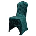 thumbnail image 2 of BalsaCircle Hunter Green Fitted Spandex Crushed Velvet Stretchable Banquet Chair Cover Party Events Home, 2 of 8