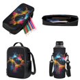 thumbnail image 3 of ZUXONGSY Colorful Splatter Paint Turtles Print Boys Girls School Bag Set 4 Pcs Backpack with Lunch Box Pencil Case and Water Bottle Holder, Middle School Student Schoolbag Bookbag Set, 3 of 6