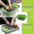 thumbnail image 3 of Drain Rack Kitchen Organizer for Countertop - Multifunctional Drying Rack with Foldable Board and System for Vegetables Fruits Dishes and Storage, 3 of 6