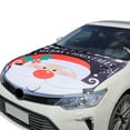 thumbnail image 1 of Cubierta de capó de coche Unique Bargains 63x47" Banner de poliéster Santa Claus con fondo de cuadros en blanco y negro 1 Pc, 1 of 7