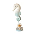 thumbnail image 1 of Figura de caballito de mar, estatua de caballito de mar, decoración de playa oceánica de madera para cafetería y hotel. Azul claro, 1 of 9