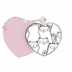 thumbnail image 1 of Gato sonriente proteger animal mascota amante Bolsa de viaje Mirror maquillaje corazón rosa, 1 of 4