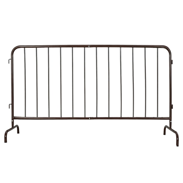 Yeshouse Barricada de acero entrelazada, barrera metálica resistente con recubrimiento en polvo antioxidante, patas de puente desmontables y montaje sin herramientas para control de multitudes y event