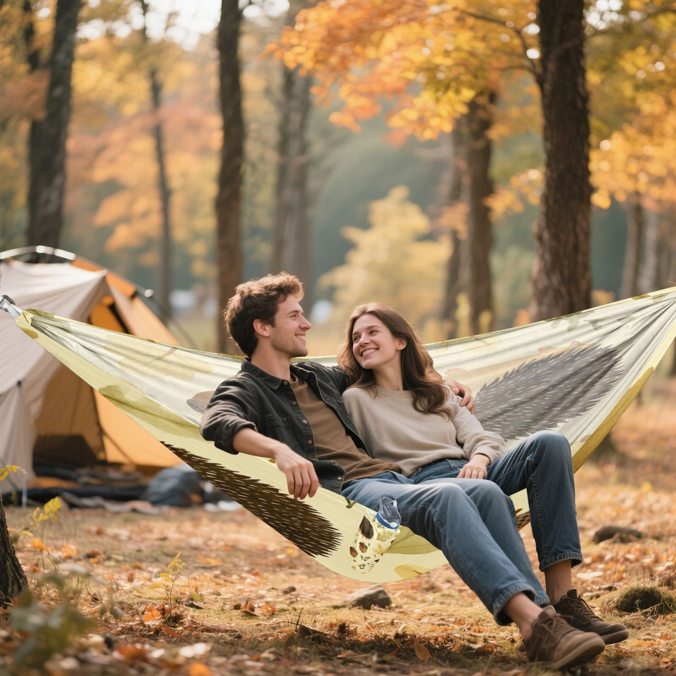 Hammock Camping Hammock Nylon Portable Hammock Travel Camping Hammock Cute Hedgehog Acorn Dots