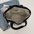 thumbnail image 2 of 9117 Bolso Lona Con Letras Grandes Impresas A La Bolso Hombro Informal Con Nueva Textura 2024, 2 of 9