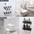thumbnail image 4 of Estante de baño de doble uso con gancho de doble capa - Negro Adepaton 2034913-6, 4 of 9