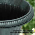 thumbnail image 6 of 20" Tall Garden Urn Planter Pedestal Planter Holder Backyard Outdoor Décor Green, 6 of 10