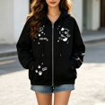 thumbnail image 2 of KHONTS Women's Y2k Zip up Cute Graphic Hoodies Casual Cartoon Harajuku Clothes Oversize Streetwear Jacket Black M, 2 of 4