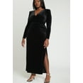 thumbnail image 2 of ELOQUII Women's Plus Size Velvet Tie Waist Gown, 2 of 6