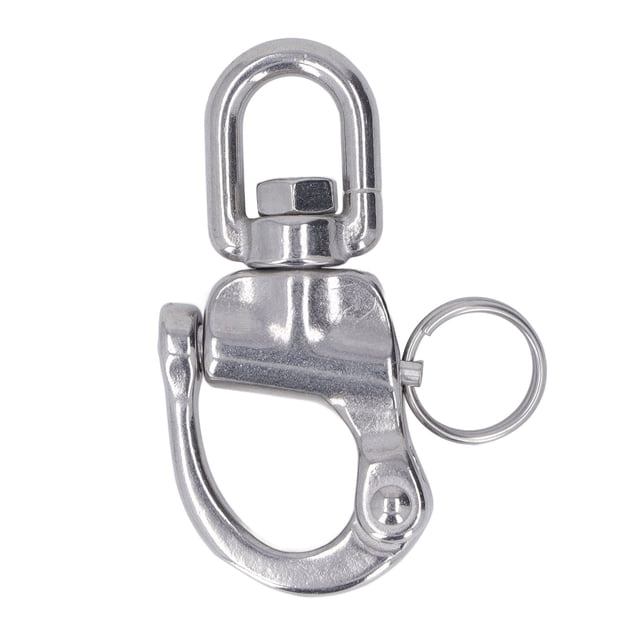 Quick Release Hook 360 Degree Rotation Practical Spring Loaded Pin Design Snap Shackle Stainless Steel for Yachts