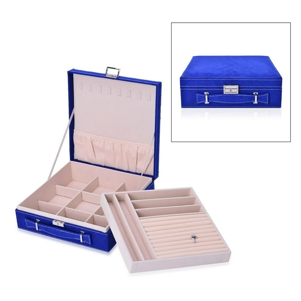 Shop LC Shop LC Delivering Joy Royal Blue Velvet Briefcase Style 2