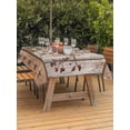 thumbnail image 3 of Outdoor Tablecloths with Umbrella Hole & Zipper, Vintage Texas Star Wooden 54x80 Inch Tablecloth Rectangle, Farmhouse Berry Country Waterproof Table Cloth, Patio/Pool/Picnic Table Covers, 3 of 8