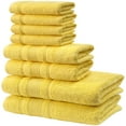 thumbnail image 2 of Qute Home Spa & Hotel Towels 8 Piece Towel Set, 2 Bath Towels, 2 Hand Towels, and 4 Washcloths - Yellow, 2 of 3