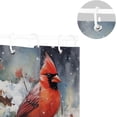 thumbnail image 5 of Coolnut Shower Curtain Red Bird Bathroom Decor Watercolor Shower Curtain Sets Fabric Cloth Bathroom Curtains with Hooks 60x72 Inch, 5 of 6