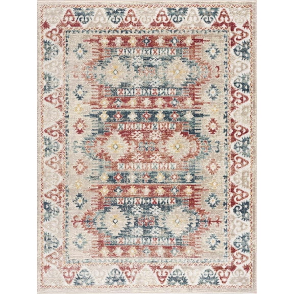 BoutiqueRugs Bindi Traditional, Vintage Area Rug - Blue, Light Rose - 2' x 3'
