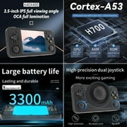 Anbernic Handheld Game Console RG35XXH, 3.5 Screen, 3300mAh Battery, 5G WiFi Bluetooth, HD and TV Output, Black