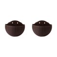 thumbnail image 1 of Transemion Stylish And Durable Plastic Flowerpot With Drainage ABS Wall Plastic Pot Flower Pot Widely Used Double-layer Structure Coffee 2Set, 1 of 6