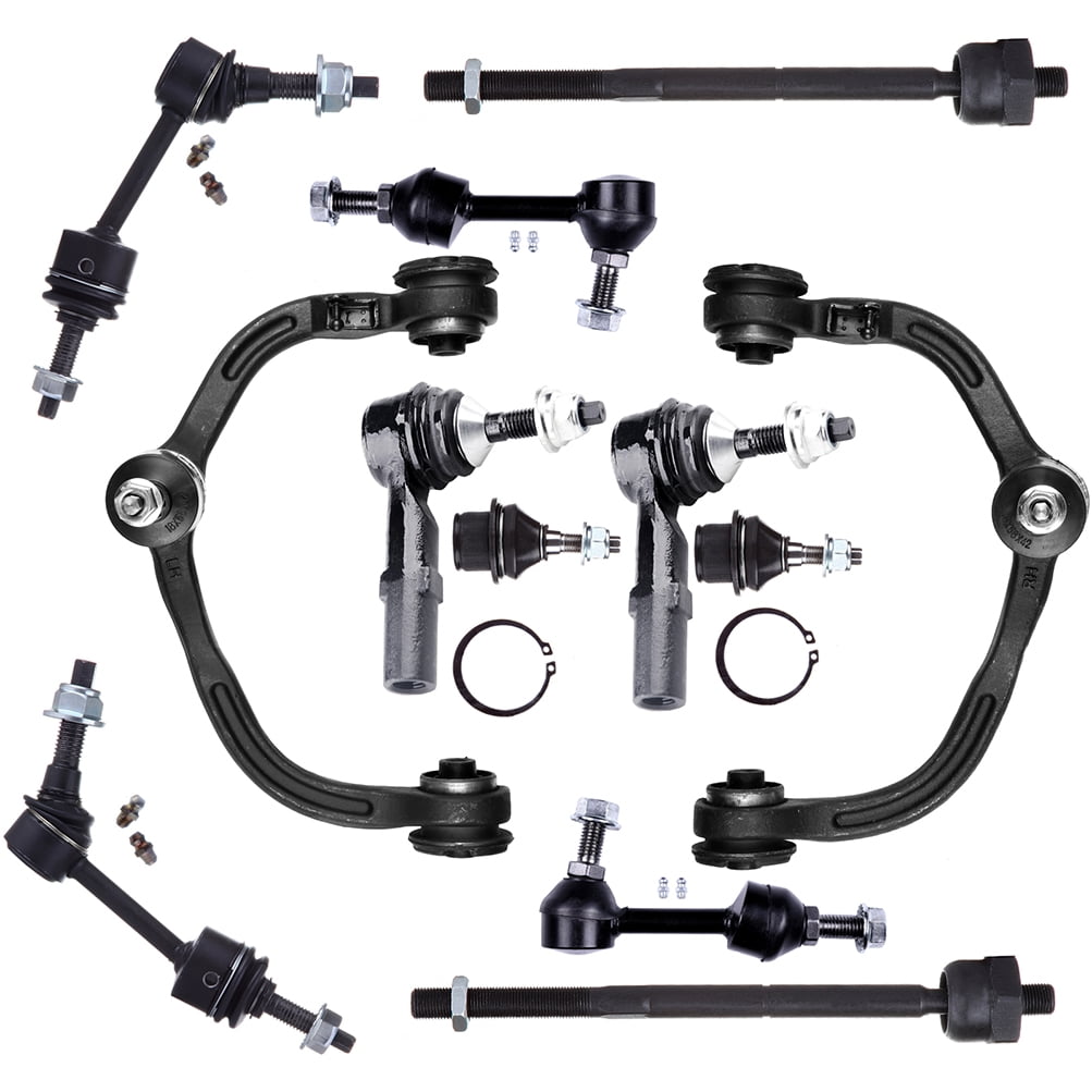 ECCPP Control Arm Kit 2003 2004 for Ford Expedition for Lincoln Navigator - Outer Inner Tie Rod Ends Lower Ball Joints Front Sway Bar Links Upper Control Arms Rear Sway Bar End Links