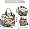 thumbnail image 5 of Brown and Beige Leopard Print Insulated Leakproof Lunch Box for Women, Large Lunch Bag for Tween Teen Adult, Loncheras Para Mujer for Work Beach Travel Picnic Camping, 5 of 6